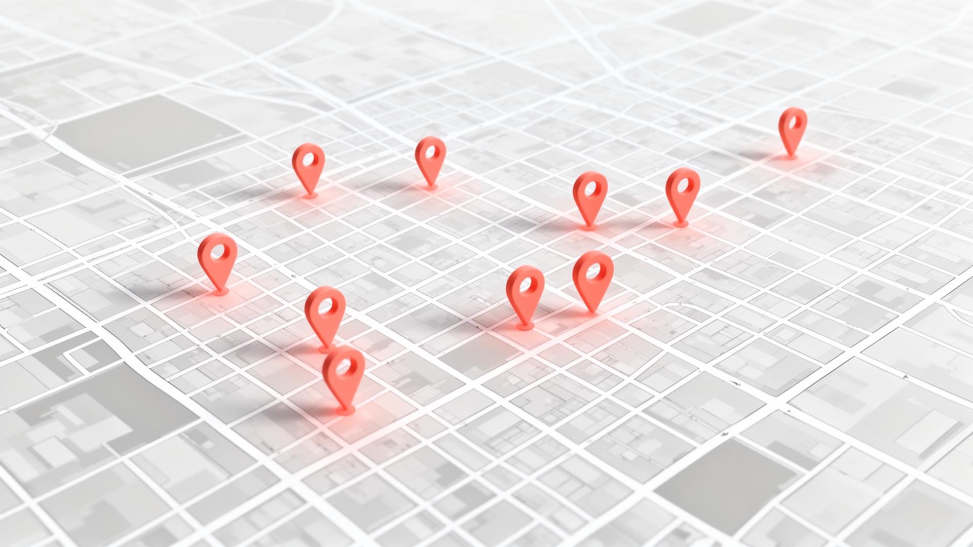 Urban site selection map